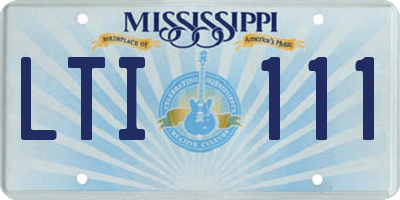 MS license plate LTI111