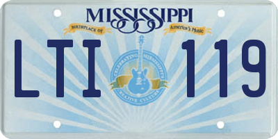 MS license plate LTI119