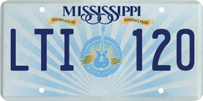 MS license plate LTI120
