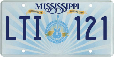 MS license plate LTI121