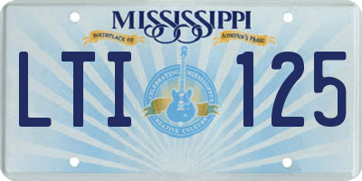 MS license plate LTI125