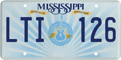 MS license plate LTI126