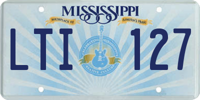 MS license plate LTI127