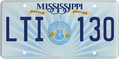 MS license plate LTI130