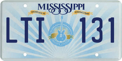 MS license plate LTI131
