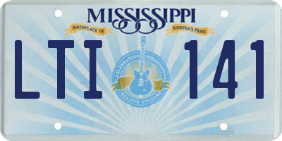 MS license plate LTI141