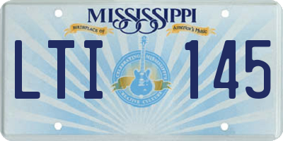MS license plate LTI145