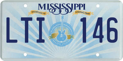 MS license plate LTI146