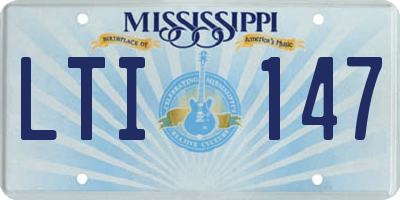 MS license plate LTI147