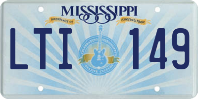 MS license plate LTI149