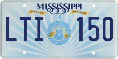 MS license plate LTI150