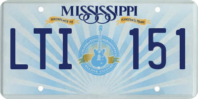 MS license plate LTI151