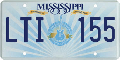 MS license plate LTI155