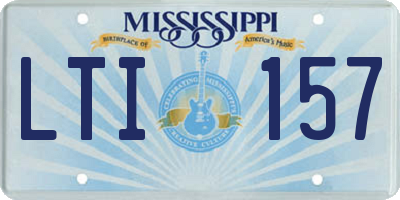MS license plate LTI157