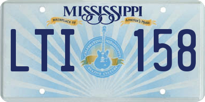 MS license plate LTI158