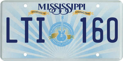 MS license plate LTI160