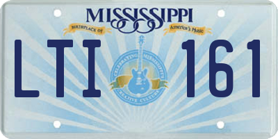 MS license plate LTI161