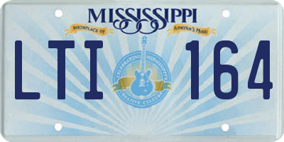 MS license plate LTI164