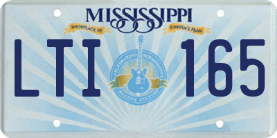 MS license plate LTI165