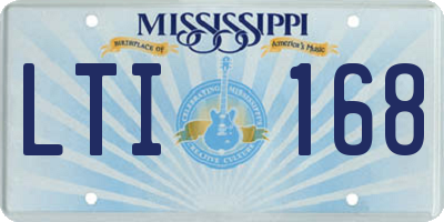 MS license plate LTI168