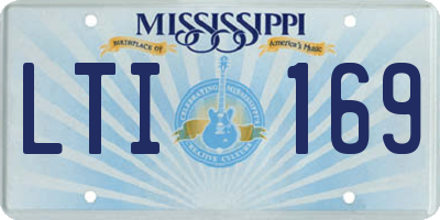 MS license plate LTI169