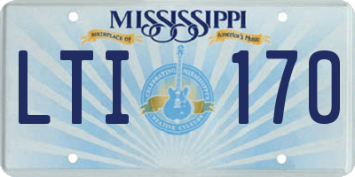 MS license plate LTI170