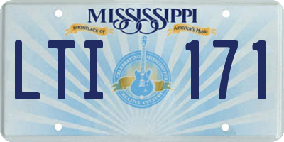MS license plate LTI171