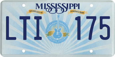 MS license plate LTI175