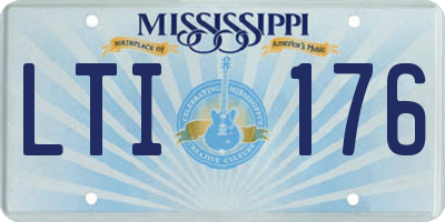 MS license plate LTI176