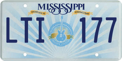 MS license plate LTI177