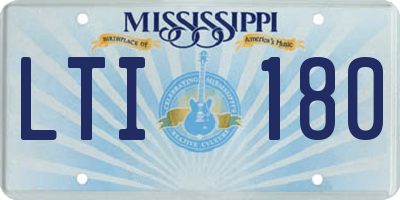 MS license plate LTI180