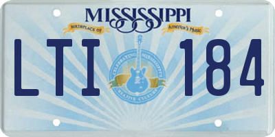 MS license plate LTI184