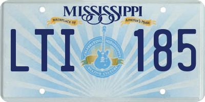 MS license plate LTI185