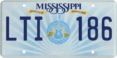 MS license plate LTI186