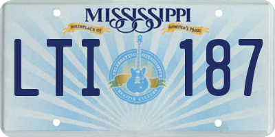 MS license plate LTI187