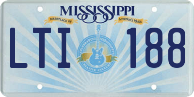 MS license plate LTI188