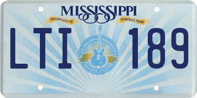 MS license plate LTI189