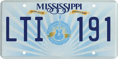 MS license plate LTI191