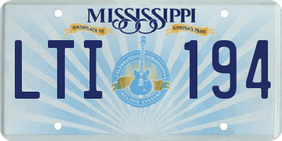 MS license plate LTI194