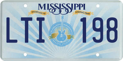 MS license plate LTI198