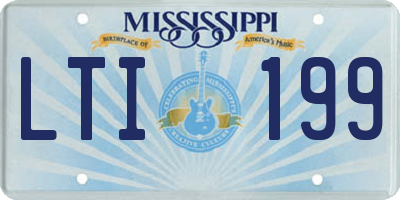 MS license plate LTI199