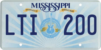 MS license plate LTI200