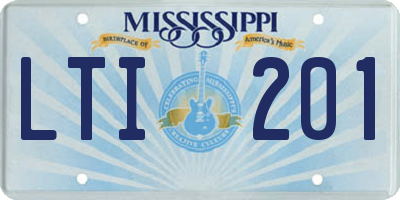 MS license plate LTI201
