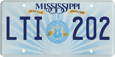 MS license plate LTI202