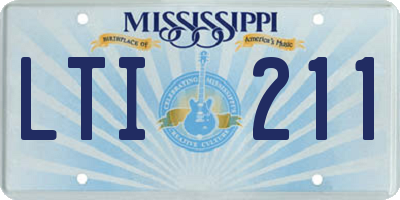 MS license plate LTI211