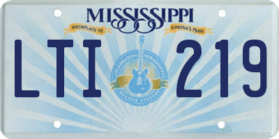 MS license plate LTI219