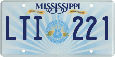 MS license plate LTI221