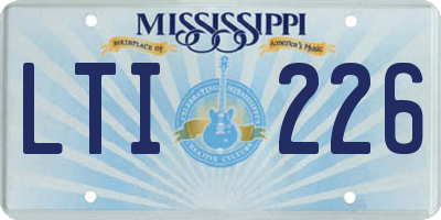 MS license plate LTI226