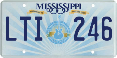 MS license plate LTI246