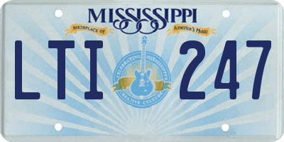 MS license plate LTI247